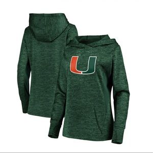 NWT Women's Fanatics Green Miami Hurricanes Fleece Hoodie Size Small